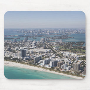USA, Florida, Miami, Stadtbild mit Strand 3 Mousepad