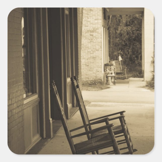 USA, Florida, Micanopy, älteste Landsiedlung Quadratischer Aufkleber (Vorderseite)