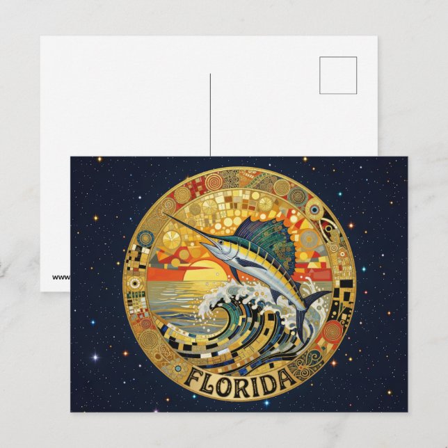 USA Florida Staatssymbole Postkarte (Vorne/Hinten)