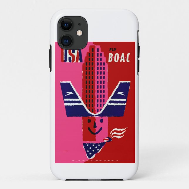 USA ~ Fly BOAC Case-Mate iPhone Hülle (Rückseite)