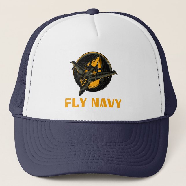 USA Fly Navy Truckerkappe (Vorderseite)