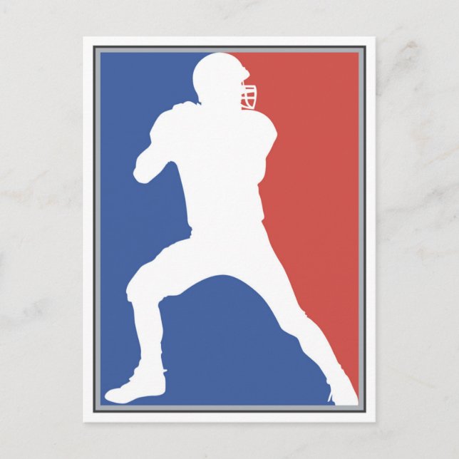 USA Football Player T - Shirt und Geschenke Postkarte (Vorderseite)