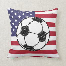 USA Football Sketch Kissen