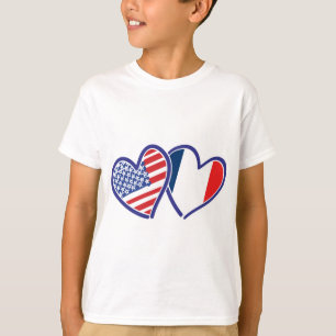 USA - Frankreich - Liebe T-Shirt