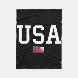 Usa Frauen Männer Kinder Amerikanische Flagge Patr Fleecedecke