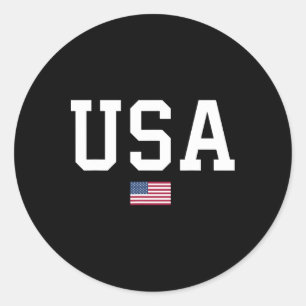 Usa Frauen Männer Kinder Amerikanische Flagge Patr Runder Aufkleber