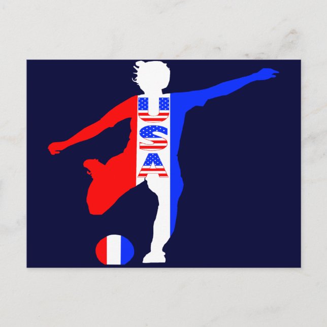 USA Frauenfußball-Logo Postkarte (Vorderseite)