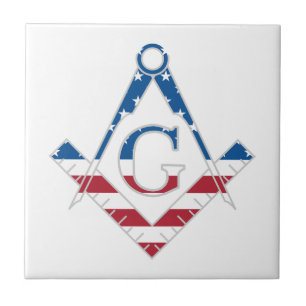 USA Freemasonic-Symbol Fliese