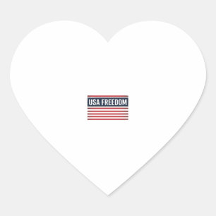 USA-Freiheit-patriotisches Flaggenstil-Vektor-Desi Herz-Aufkleber