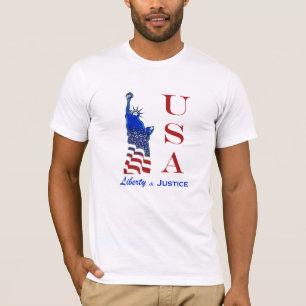 USA Freiheit und Gerechtigkeitsstatue T-Shirt