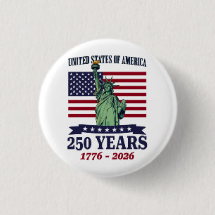 USA Freiheitsstatue 250 Jahre 1776-2026 Button