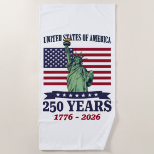 USA Freiheitsstatue 250 Jahre 1776-2026 Strandtuch