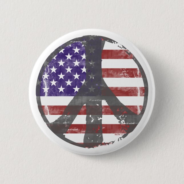 USA-Friedensknopf Button (Vorderseite)