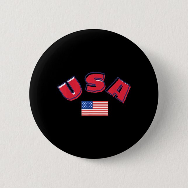 USA Frohes 4. Juli Feier Unabhängigkeitstag Button (Vorderseite)
