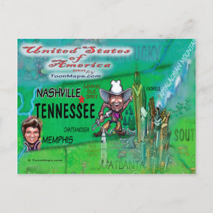 USA Fun Map Postkarte