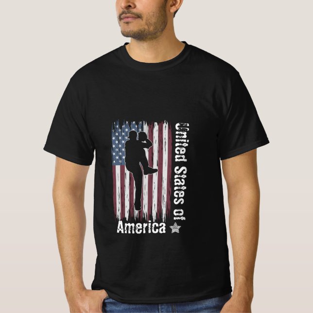 USA für ihn schwarz T-Shirt (Vorderseite)