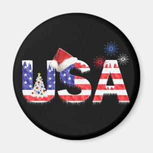 USA für Weihnachten Magnet