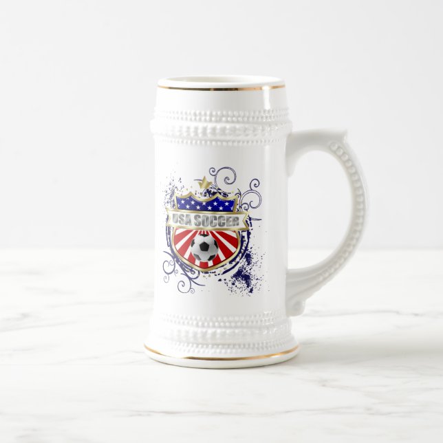 USA-Fußbalemblem-Abzeichen Bierglas (Rechts)