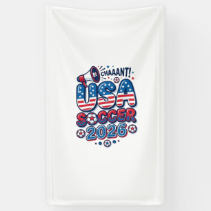 USA Fußball 2026 Fußball Fett Land Typografie Tra Banner