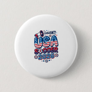 USA Fußball 2026 Fußball Fett Land Typografie Tra Button
