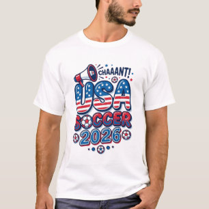 USA Fußball 2026 Fußball Fett Land Typografie Tra T-Shirt