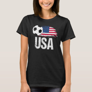 USA Fußball Ball Fans USA Flag Team Fußball Sport T-Shirt