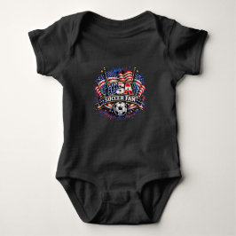 USA-FUSSBALL-FAN | Amerikanisch  Baby Strampler