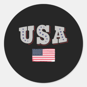 USA Fußball Fan Jersey Shirt Amerikanische Flagge Runder Aufkleber