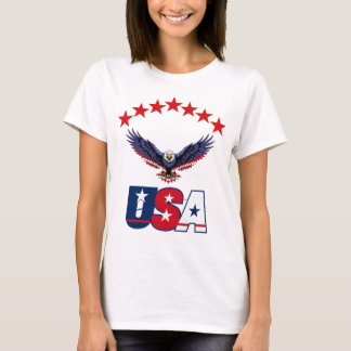 USA Fußball-Fan-Shirt – Weißkopfseeadler & 7 Stern T-Shirt