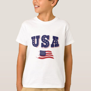USA Fußball Fan Trikot Hemd Amerikanische Flagge T-Shirt