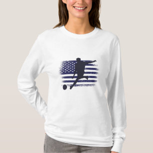 USA Fußball Fan Trikot Hemd Amerikanische Flagge T-Shirt