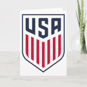 Usa Fußball Frontck Wappen Weiß Usmnt Offiziell Li Karte