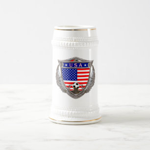 USA-Fußball-Getränk Stein Bierglas