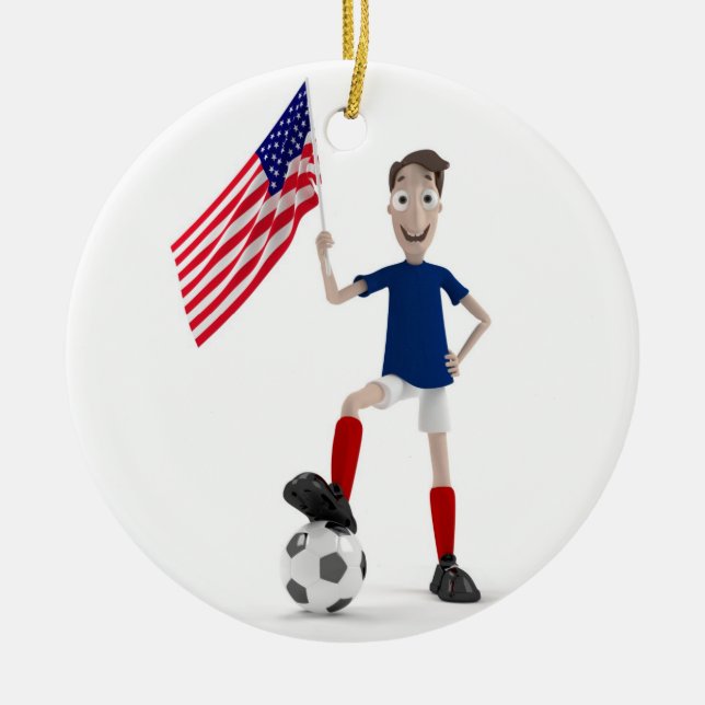 USA-Fußball Keramik Ornament (Vorne)