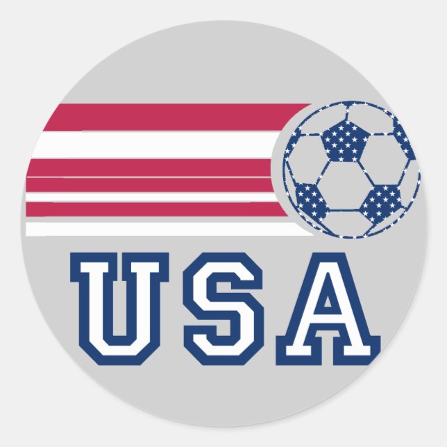 USA Fußball-Sticker Runder Aufkleber (Vorderseite)