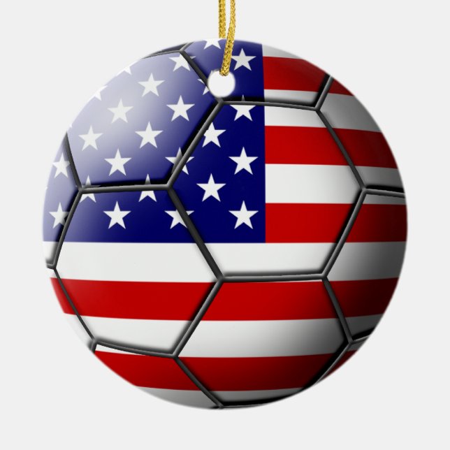 USA-Fußball-Verzierung Keramikornament (Vorne)