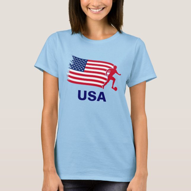 USA-Fußballflagge T-Shirt (Vorderseite)