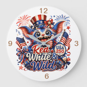 USA Geburtstag Große Wanduhr