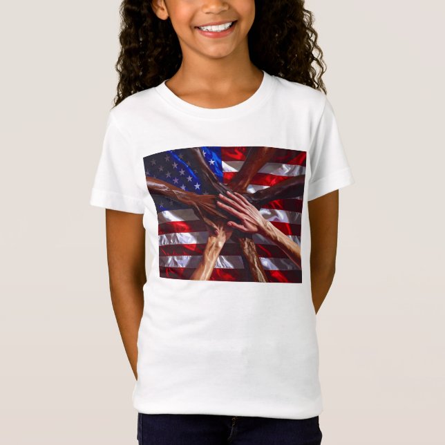 USA gegen Rassismus und mehr Toleranz T-Shirt (Vorderseite)