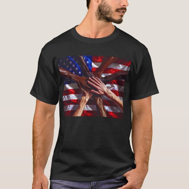 USA gegen Rassismus und mehr Toleranz T-Shirt (Vorderseite)
