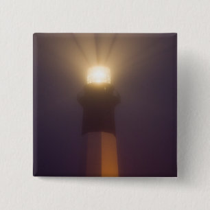 USA; Georgia; Savannah. Leuchtturm Tybee Island Button