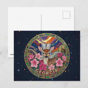 USA Georgia Staatsymbole Postkarte