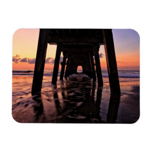 USA, Georgia, Tybee Island, Pier auf Tybee Island Magnet