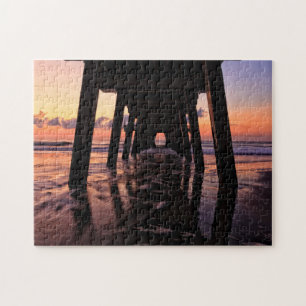 USA, Georgien, Tybee Island, Pier auf Tybee Island Puzzle