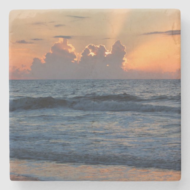 USA, Georgien, Tybee Island, Tybee Island Beach Steinuntersetzer (Vorderseite)