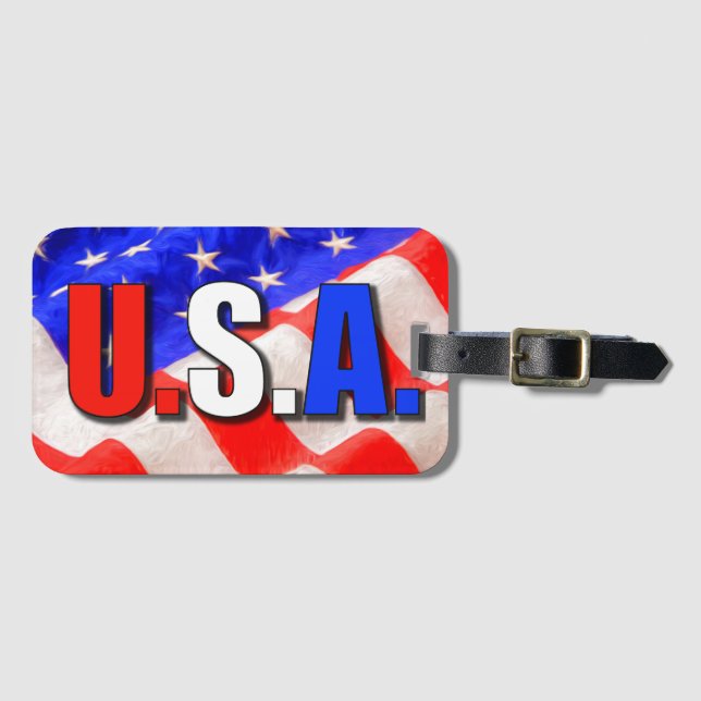USA GEPÄCKANHÄNGER (Vorderseite (Horizontal))