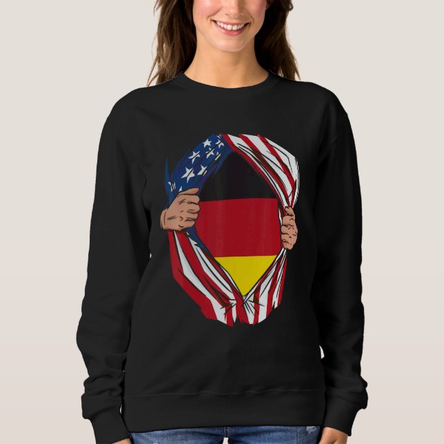 USA Germany Flag German American Von Steuben Day 3 Sweatshirt (Vorderseite)
