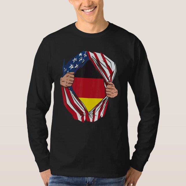 USA Germany Flag German American Von Steuben Day 3 T-Shirt (Vorderseite)