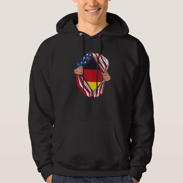 USA Germany Flag German American Von Steuben Day   Hoodie (Vorderseite)