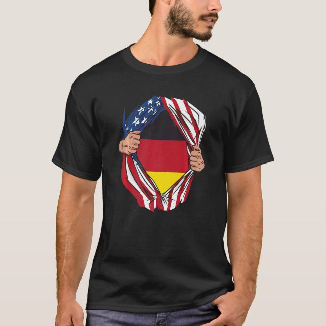 USA Germany Flag German American Von Steuben Day   T-Shirt (Vorderseite)
